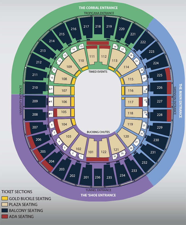 NFR Rodeo Thomas and Mack Seating Chart